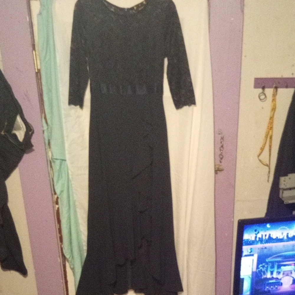 Miusol Elegant Black Long Sleeve Dress